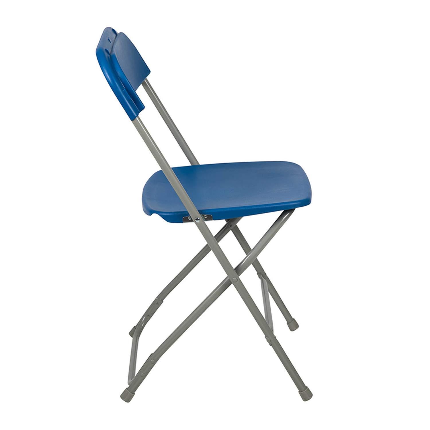 Flash Furniture Hercules Series Plastic Folding Chair Blue - 10 Pack 650LB Weight Capacity Comfortable Event Chair-Lightweight Folding Chair