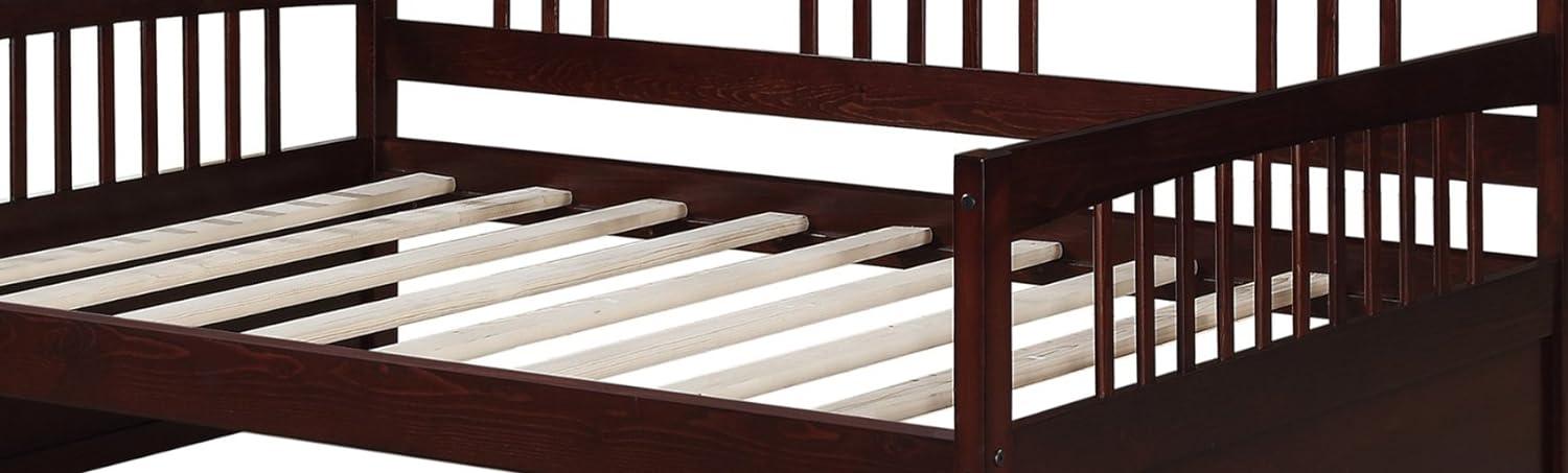 DHP Morgan Wood Daybed, Full Size Frame with Slats, Espresso