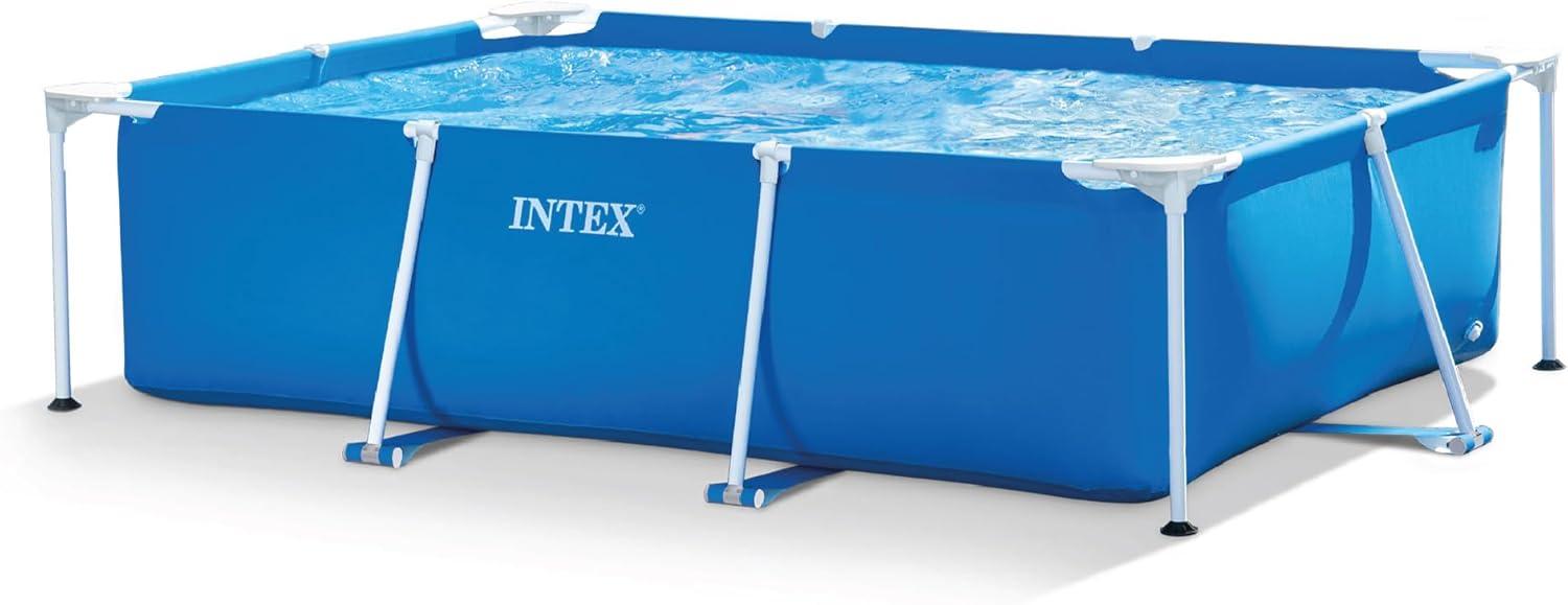 Intex 86" Blue Rectangular Frame Above Ground Pool