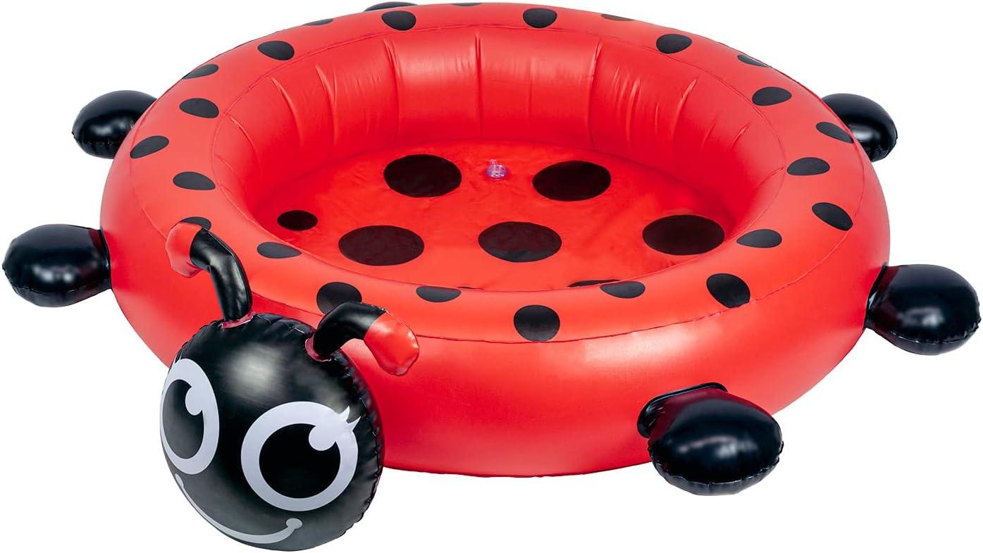 Poolmaster Ladybug Kiddie Wading Pool - Inflatable Swimming Pool for Kids