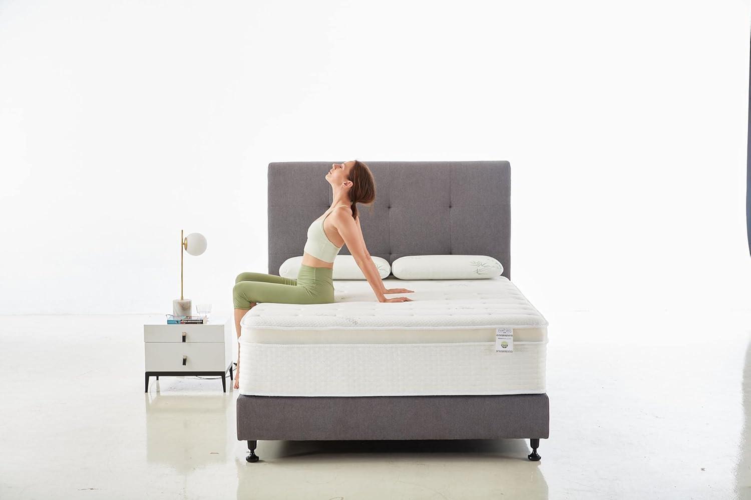 Queen Size Mattress - 14 Inch Cool Memory Foam & Spring Hybrid Mattress - Euro Top - Medium Firm - Oliver & Smith