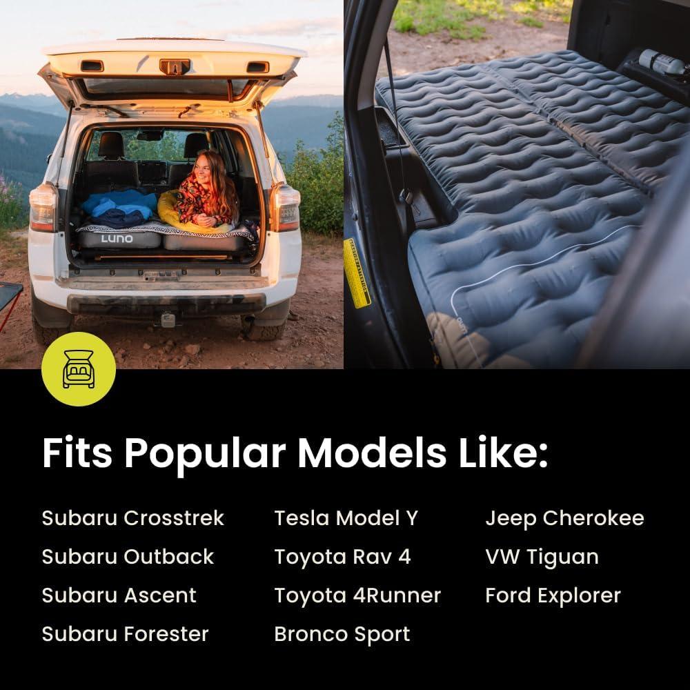 Luno Air Mattress 2.0 - Compatible with Subaru Ascent, Ford Explorer and More - Double Bed