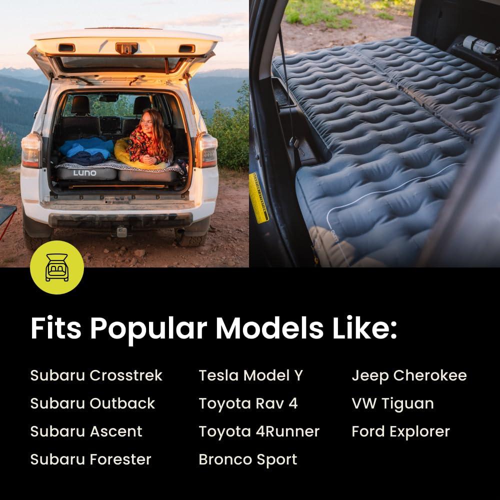 Luno Air Mattress 2.0 - Compatible with Subaru Ascent, Ford Explorer and More - Double Bed