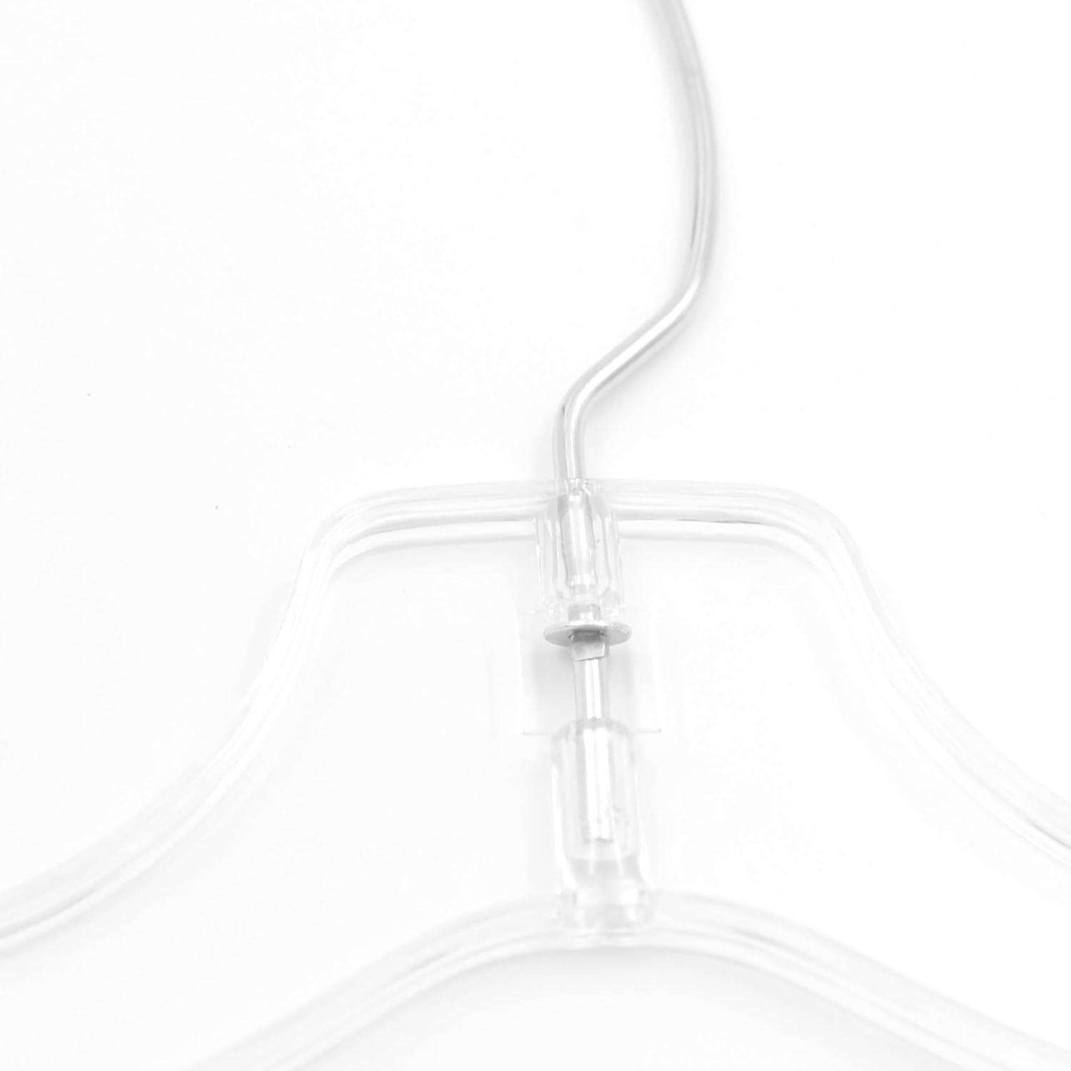 14 Inch Clear Plastic Junior Dress Hangers with Chrome Hook