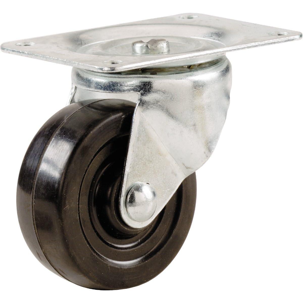 Shepherd Hardware 1-1/2 In. General-Duty Soft Rubber Swivel Plate Caster 9489