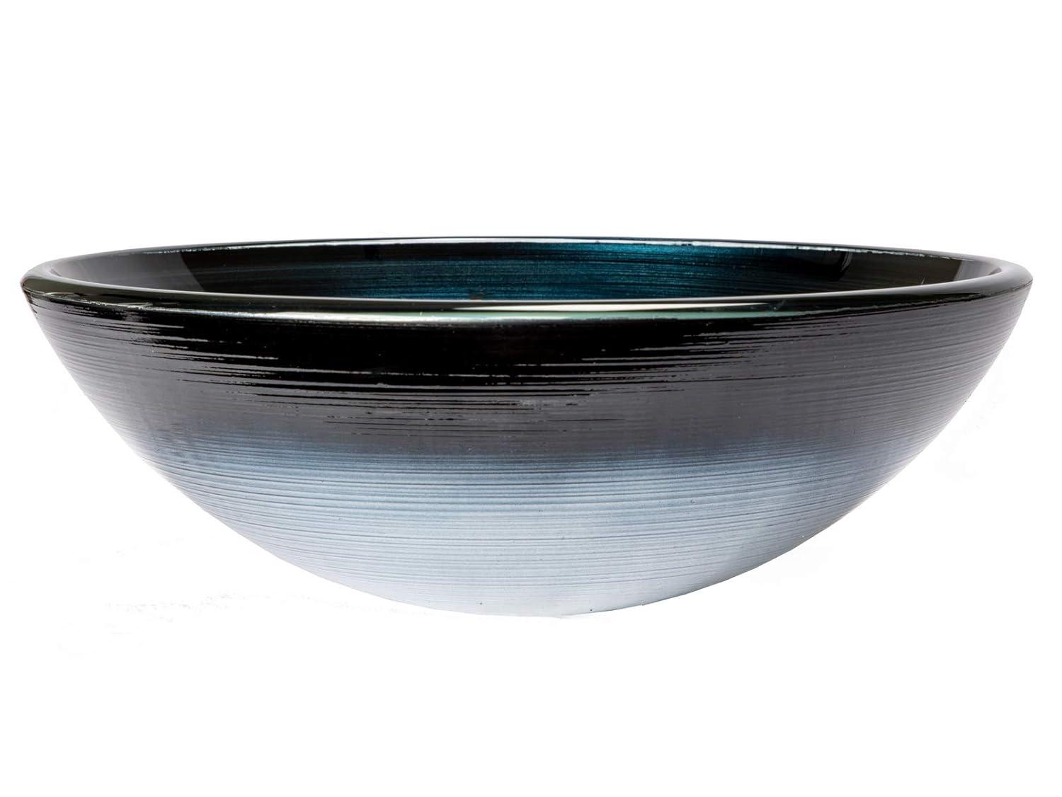 Eden Bath 16.38'' Tempered Glass Circular Bathroom Sink