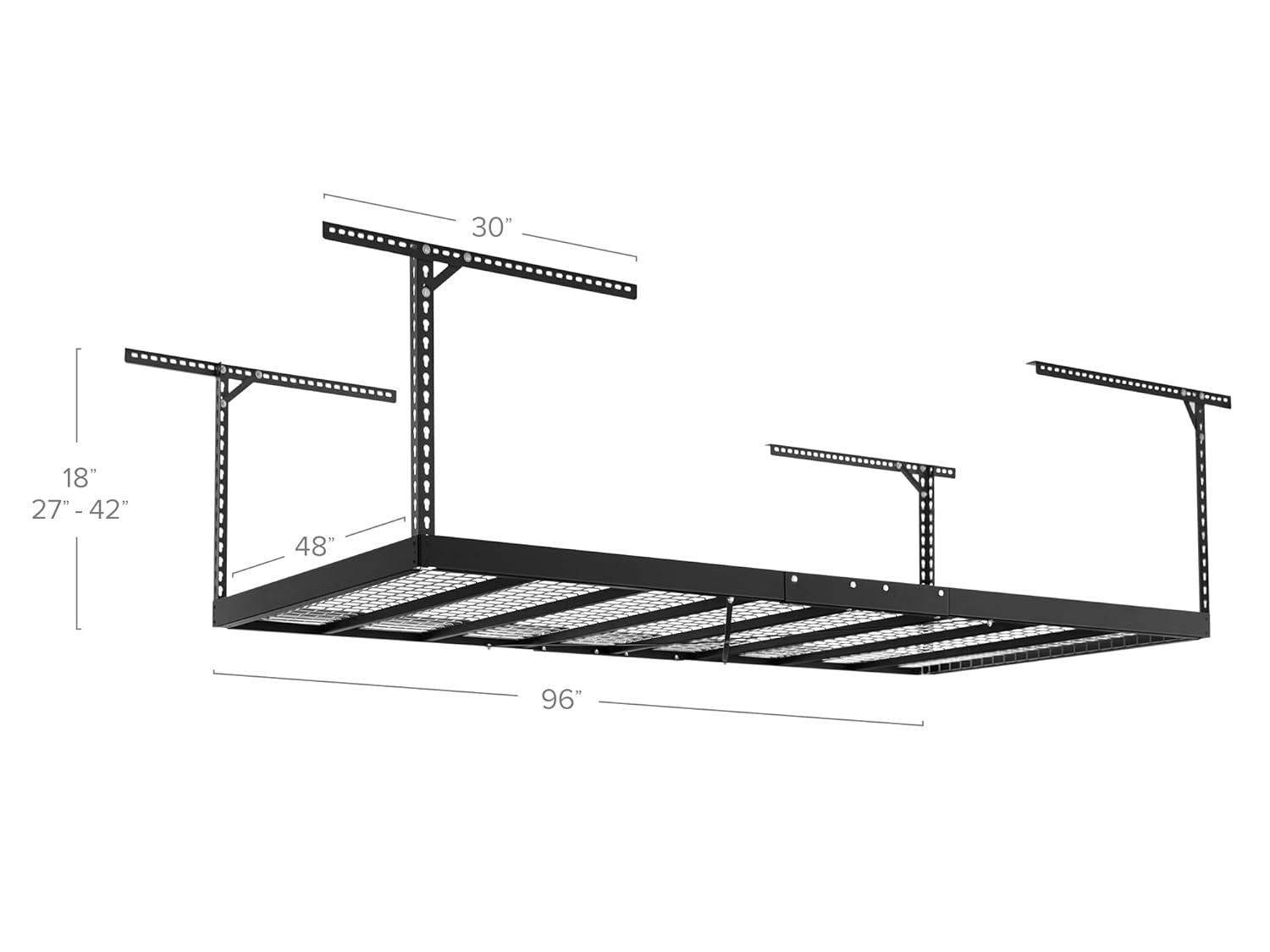 NewAge Products VersaRac Pro 4 ft. x 8 ft. Adjustable Overhead Storage Rack