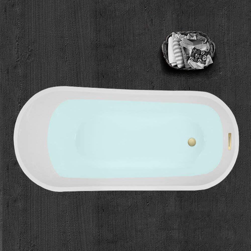 WoodBridge 67'' x 31.5'' Freestanding Soaking Acrylic Bathtub W-B0010-BG