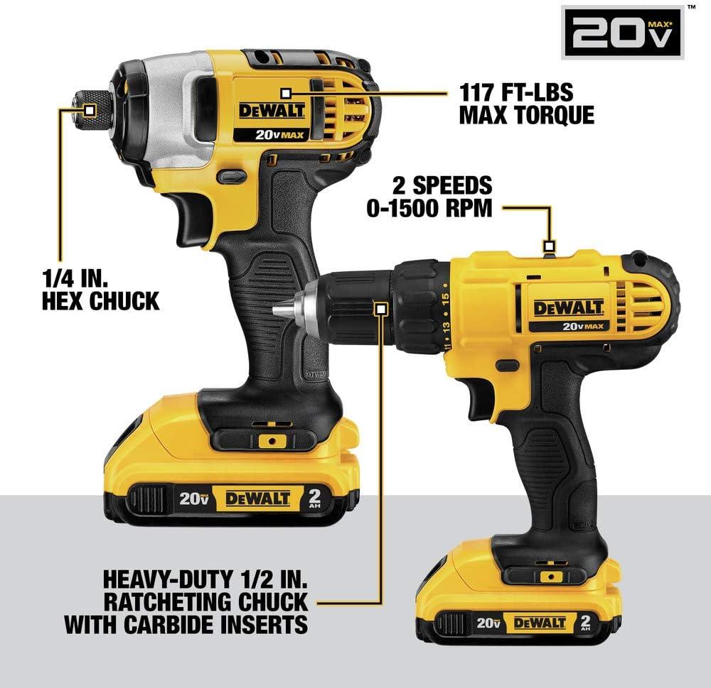 20V MAX Yellow and Black 10-Tool Cordless Combo Kit