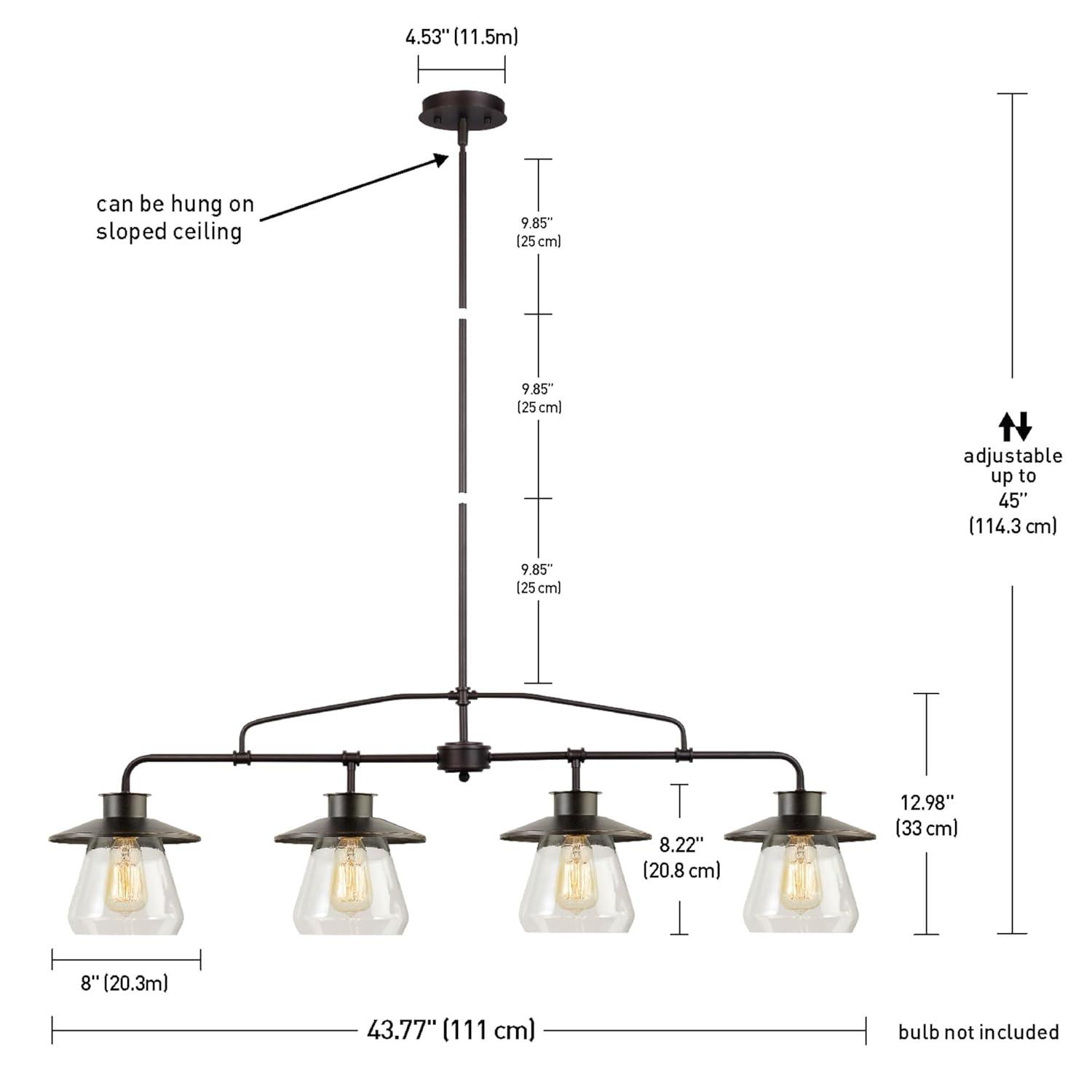 Nate 4-Light Oil Rubbed Bronze Pendant