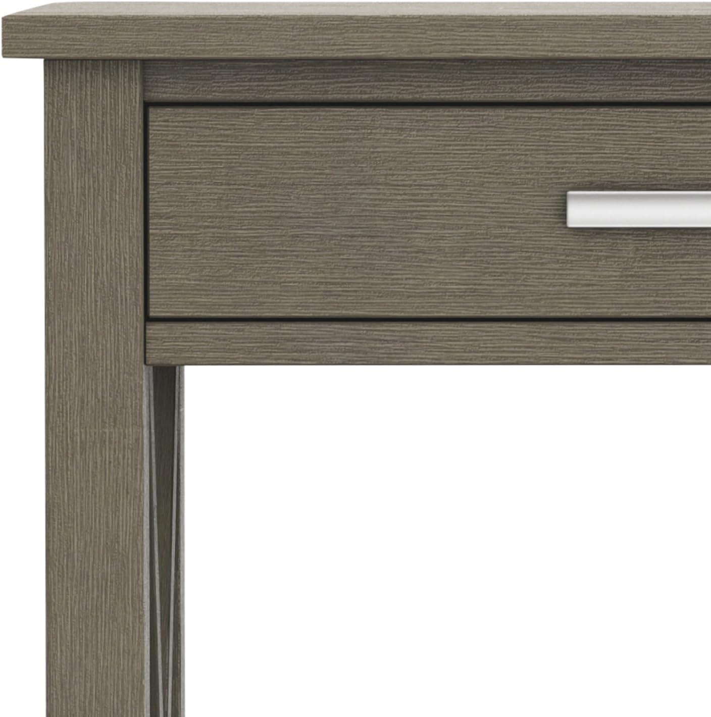 Contemporary Farmhouse Gray Wood Console Table with Storage