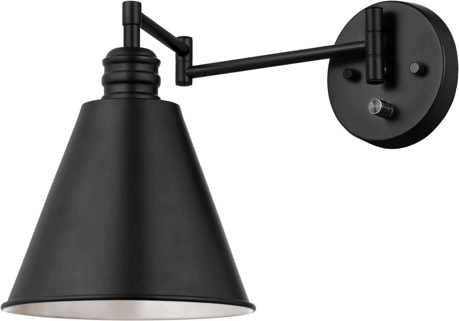 Matte Black 21.5" Swing Arm Wall Sconce