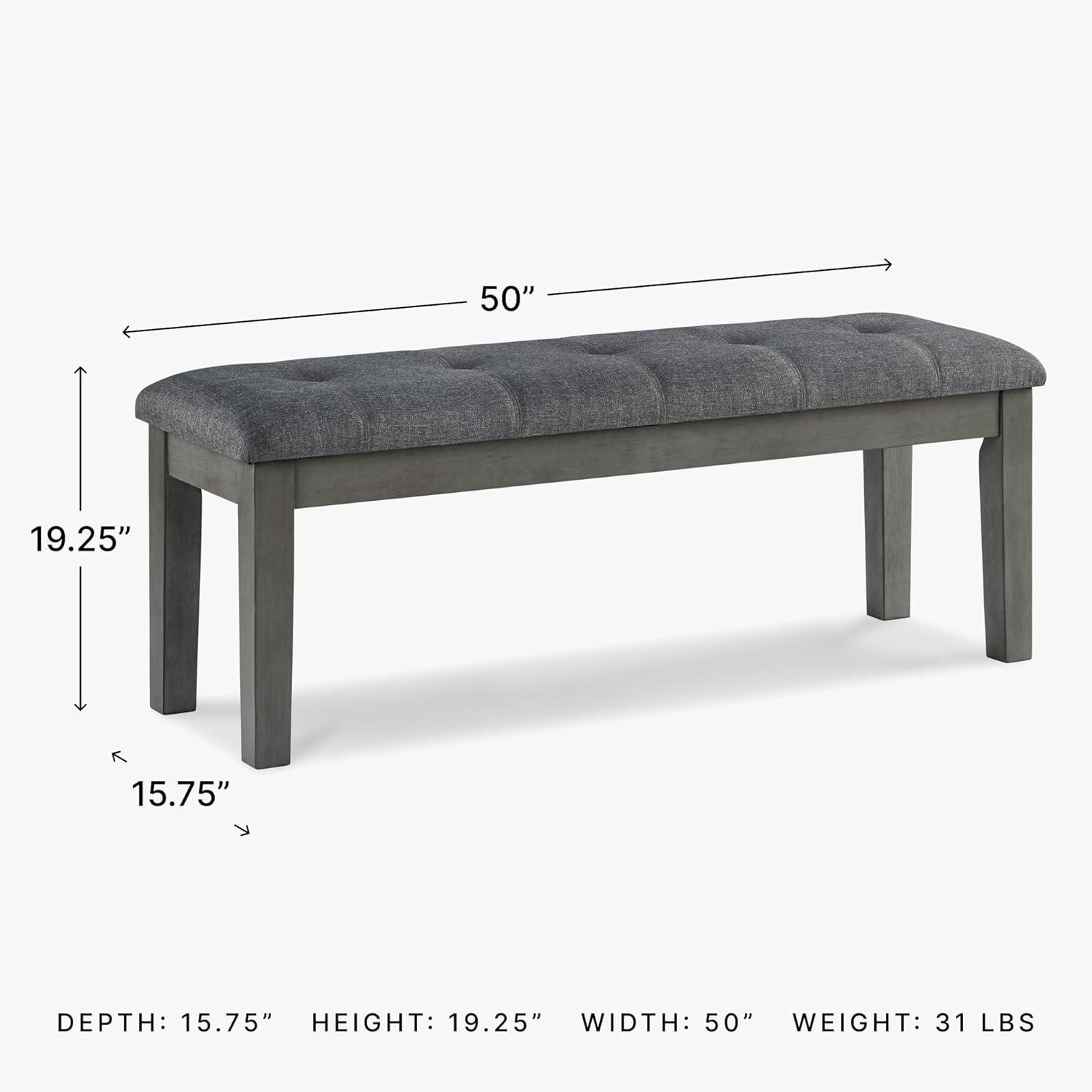 Signature Design by Ashley Contemporary Hallanden 50" Dining Bench Two-tone Gray