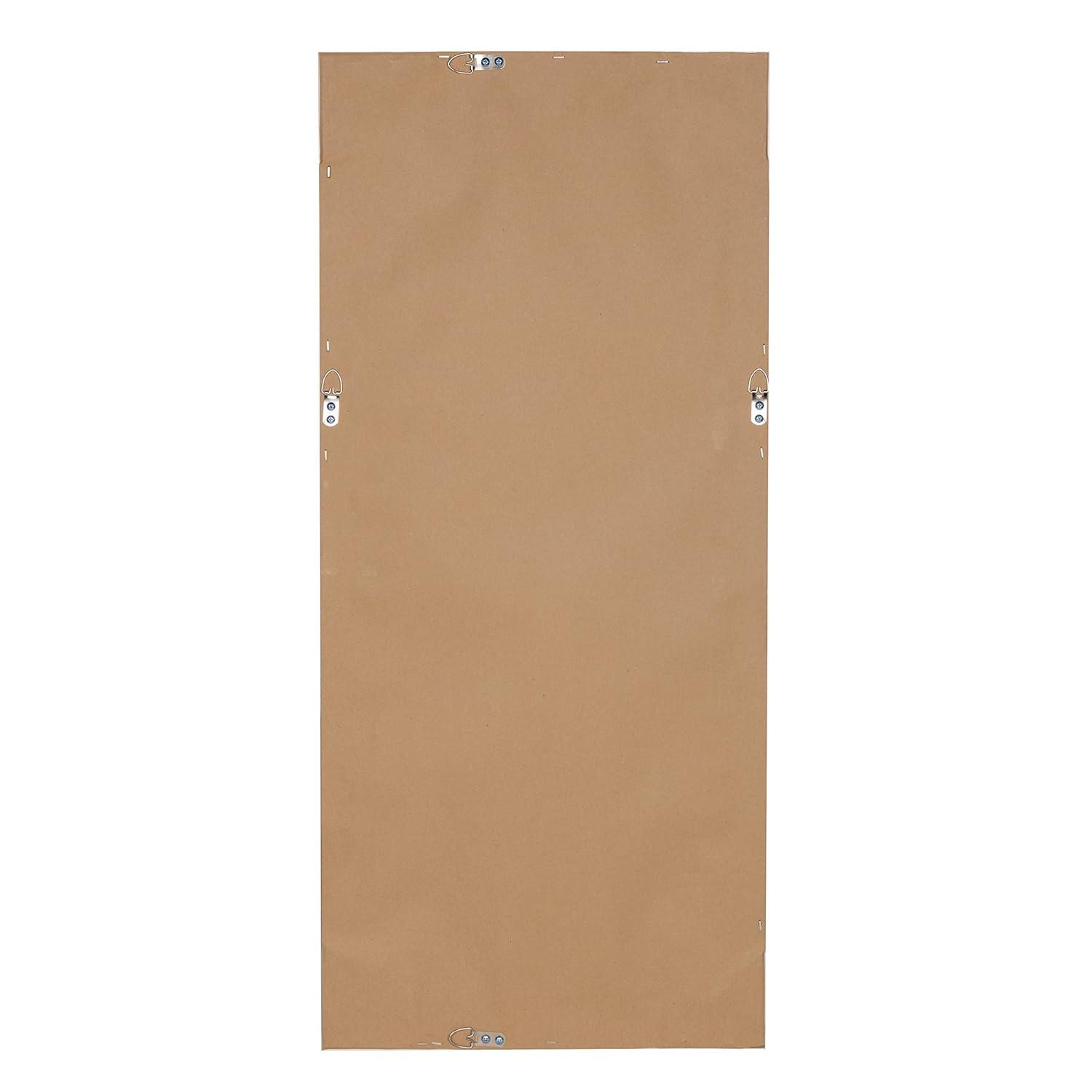 16" x 36" Macon Framed Wall Panel Mirror White - Kate and Laurel: Modern Style, Beveled Glass, No Assembly Required