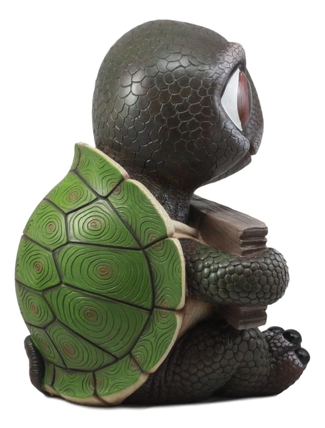 Large Painted Resin Baby Turtle Welcome Sign Statue