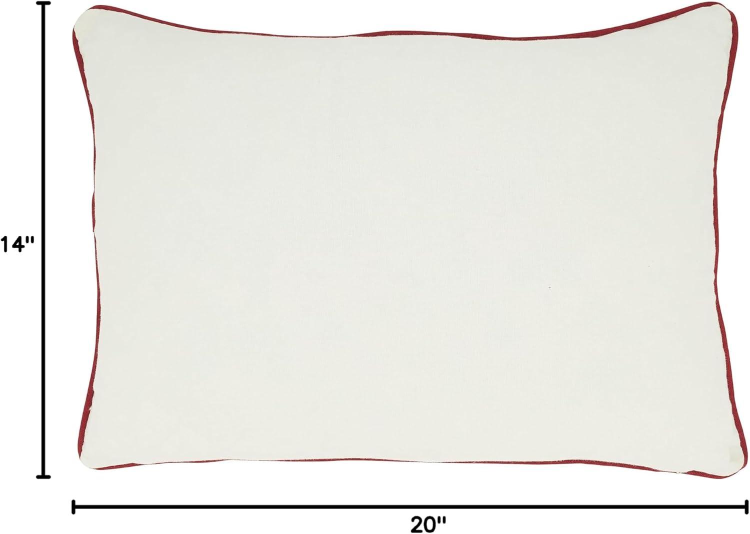 Saro Lifestyle Holiday Hues Red Berries Down Filled Throw Pillow, 14"x20", Multicolored