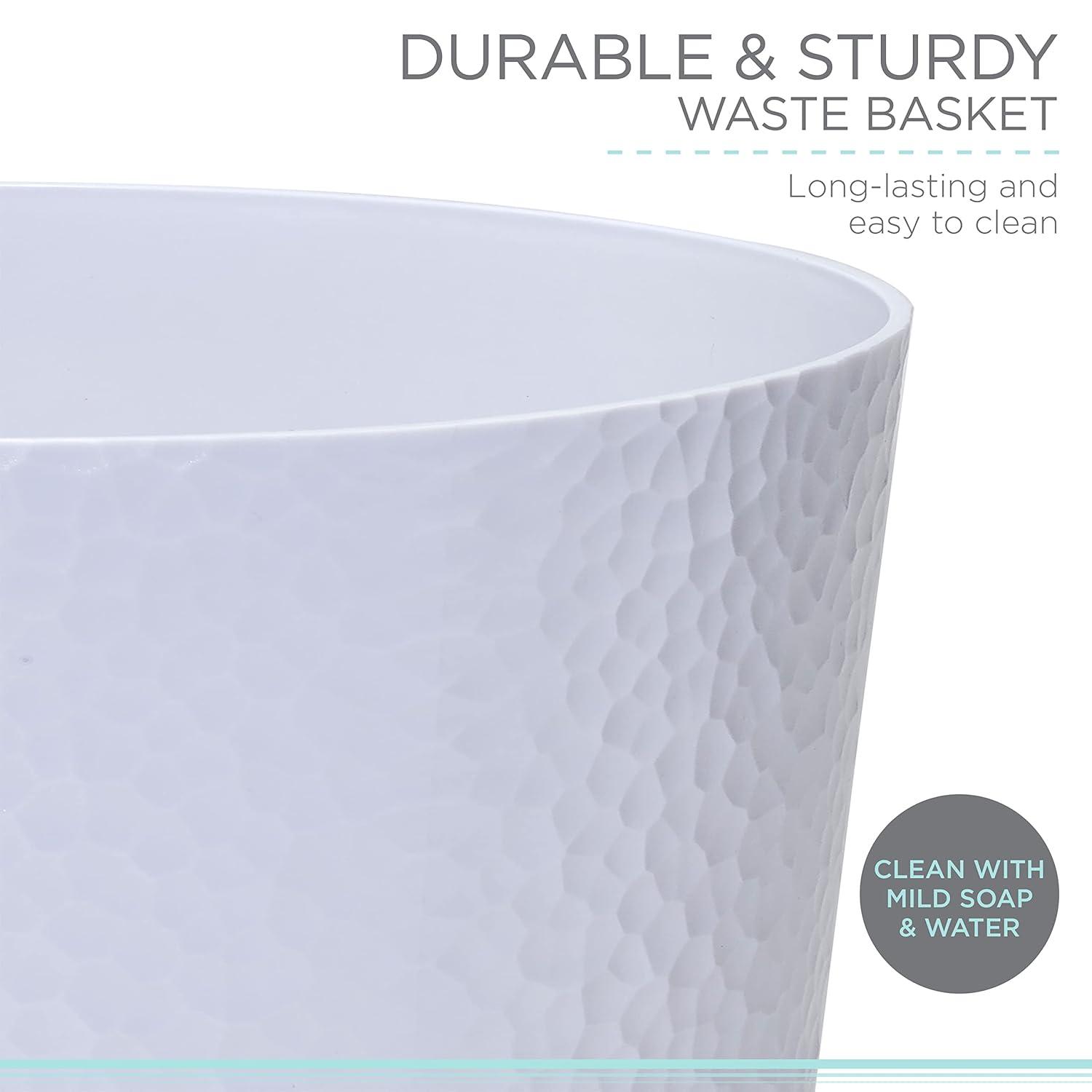 Bath Bliss Plastic Open Waste Basket (Set of 4)