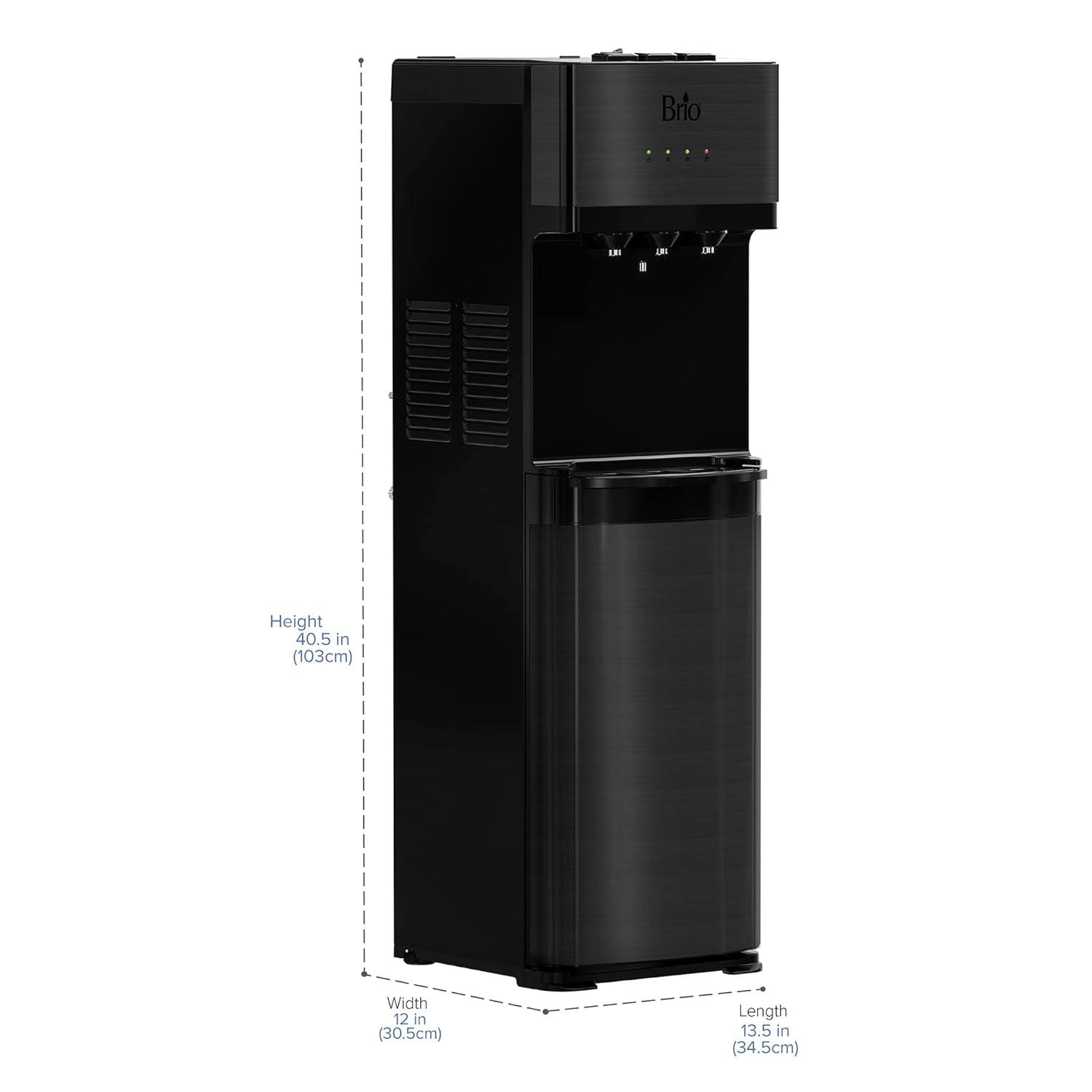 Brio 500 Series 2-Stage Filtration Water Dispenser Tri-Temp Digital, Connects to your water line, Height 41.05"