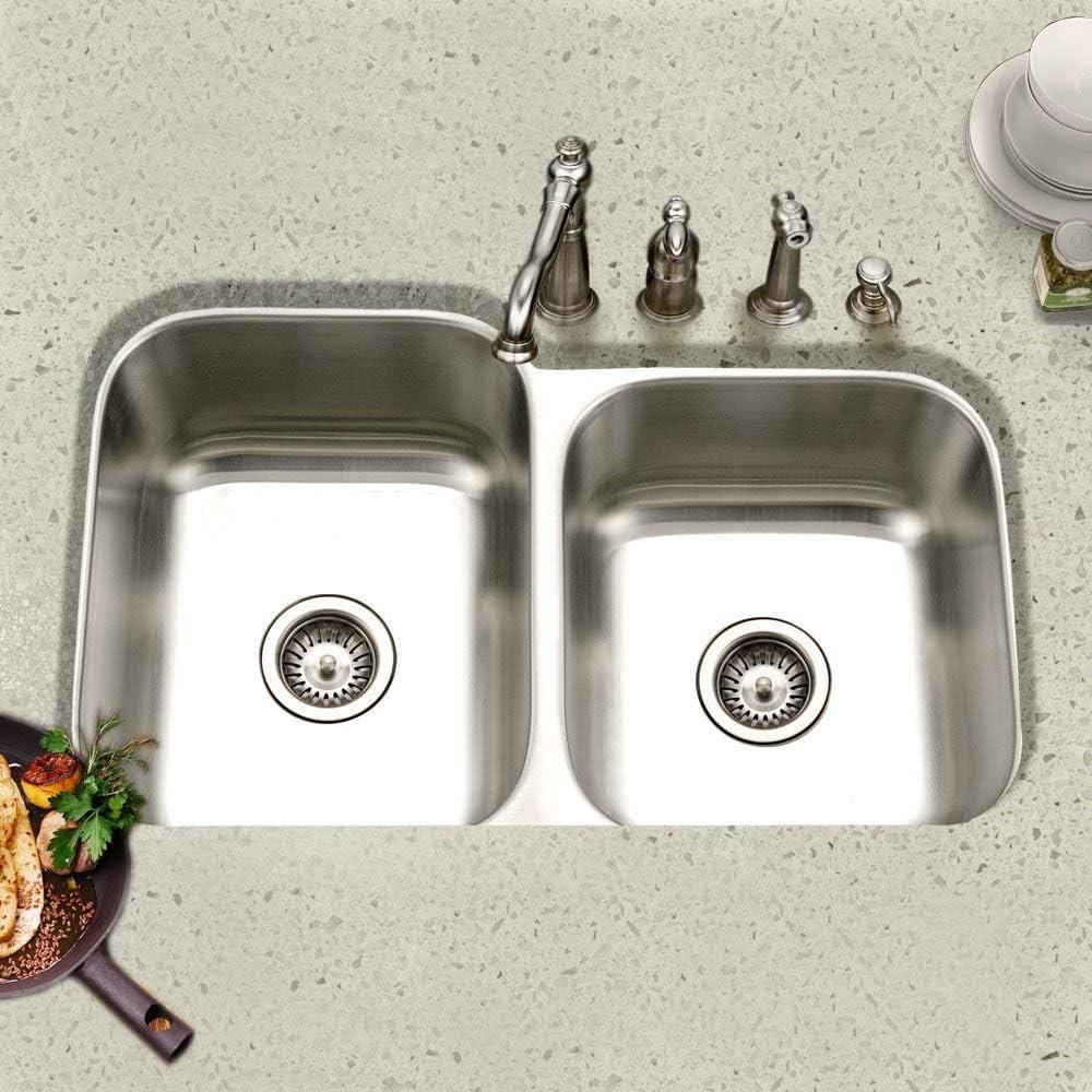 Eston 31.25'' L Undermount Double Bowl Stainless Steel Kitchen Sink