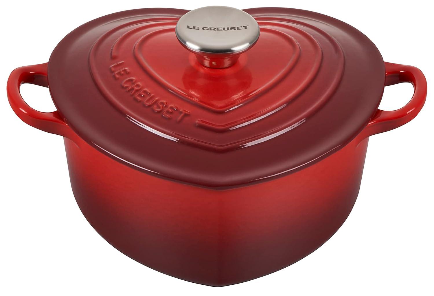 Le Creuset Le Creuset Enameled Cast Iron L'Amour Collection 2 Qt Heart Sheped Dutch Oven with Lid