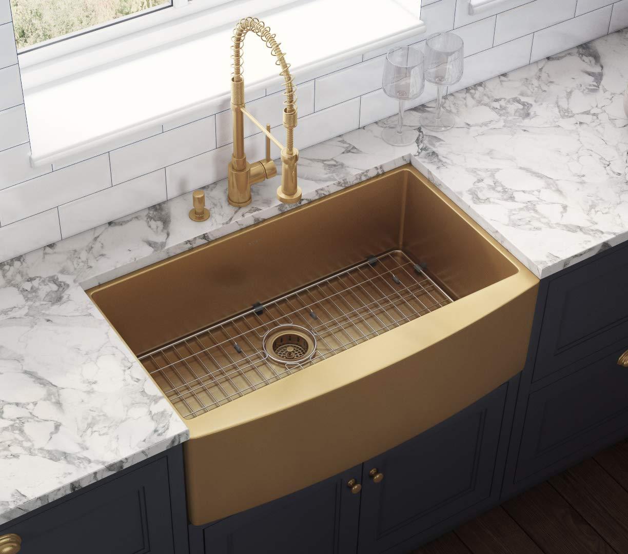 Ruvati 33-inch Apron-Front Farmhouse Kitchen Sink -Stainless Steel