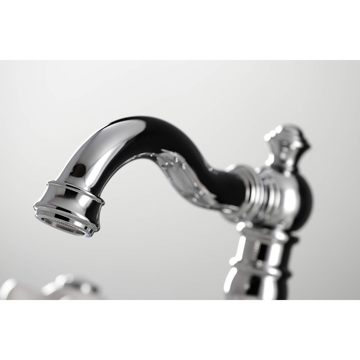 Kingston Brass FSC1971PX Kingston Brass American Classic Two-Handle 3-Hole Deck Mount Widespread Bathroom Faucet with Pop-Up Drain