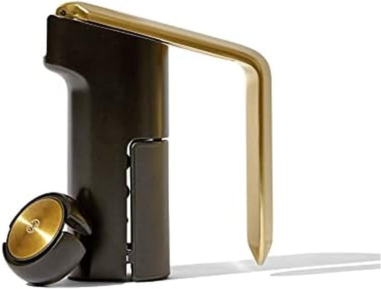 RBT RBT Vertical Lever Corkscrew Wine Opener With Foil Cutter And Extra Spiral, Black