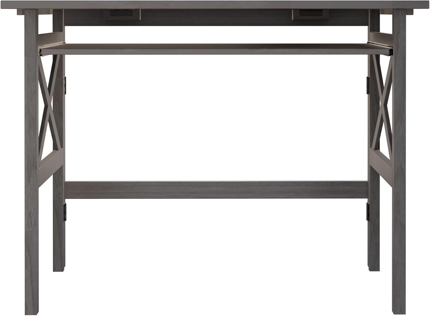 Xander Foldable Desk Oyster Gray - Winsome