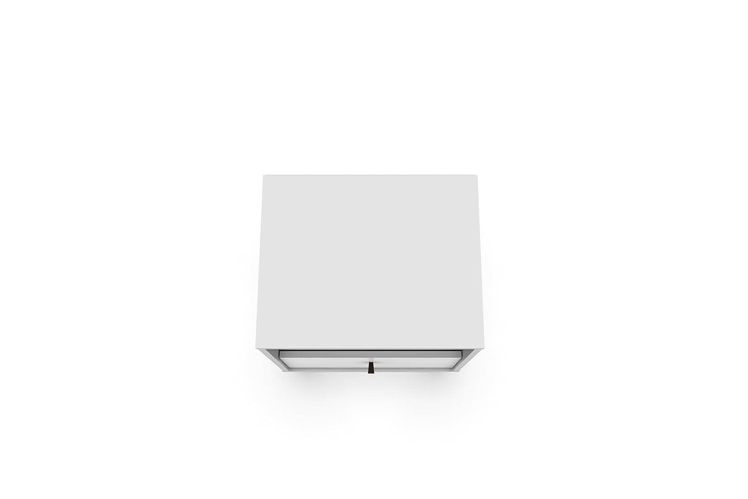 Liberty 1.0 Mid Century Modern Nightstand White - Manhattan Comfort: Bedside Table with Storage & Shelving
