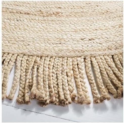 Braided BRD259 Hand Braided Area Rug - Beige - 5' round - Safavieh.