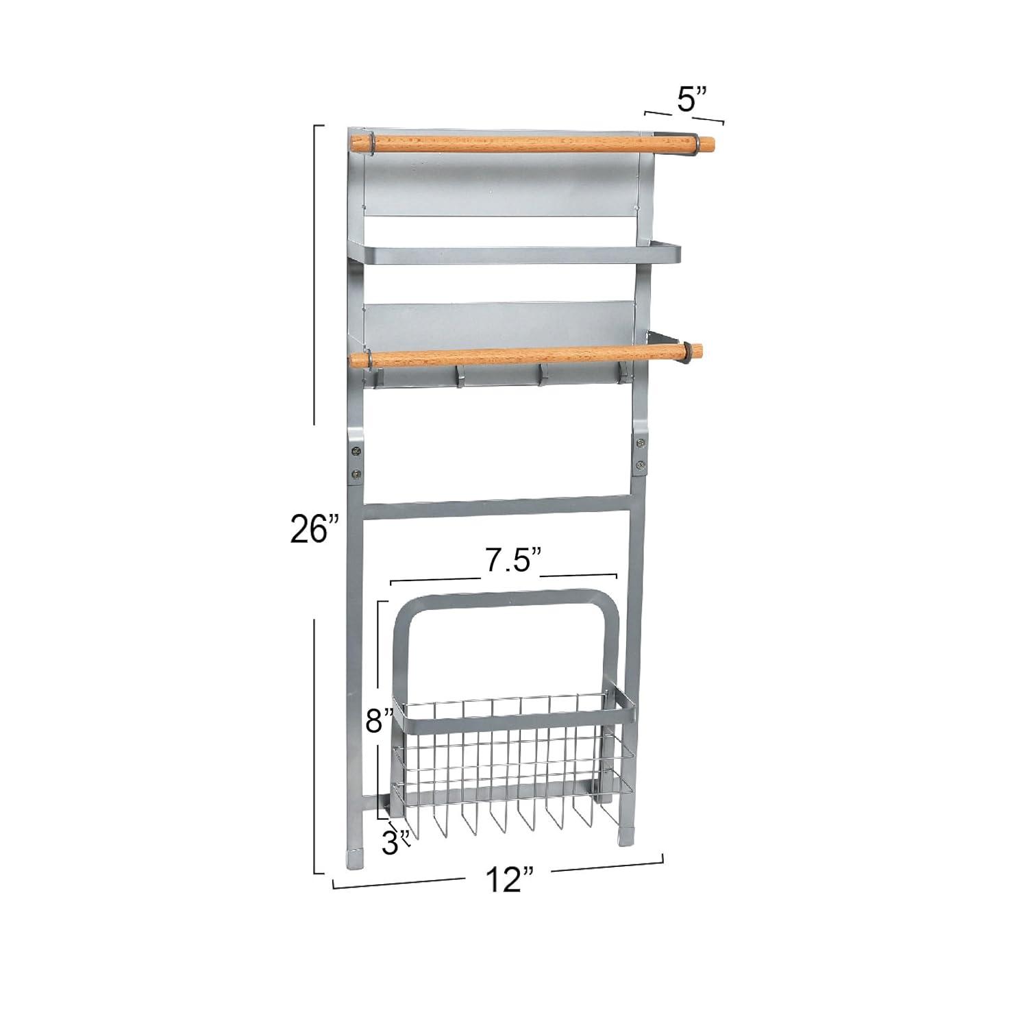 Metal Magnetic Spice Organizer, Grey