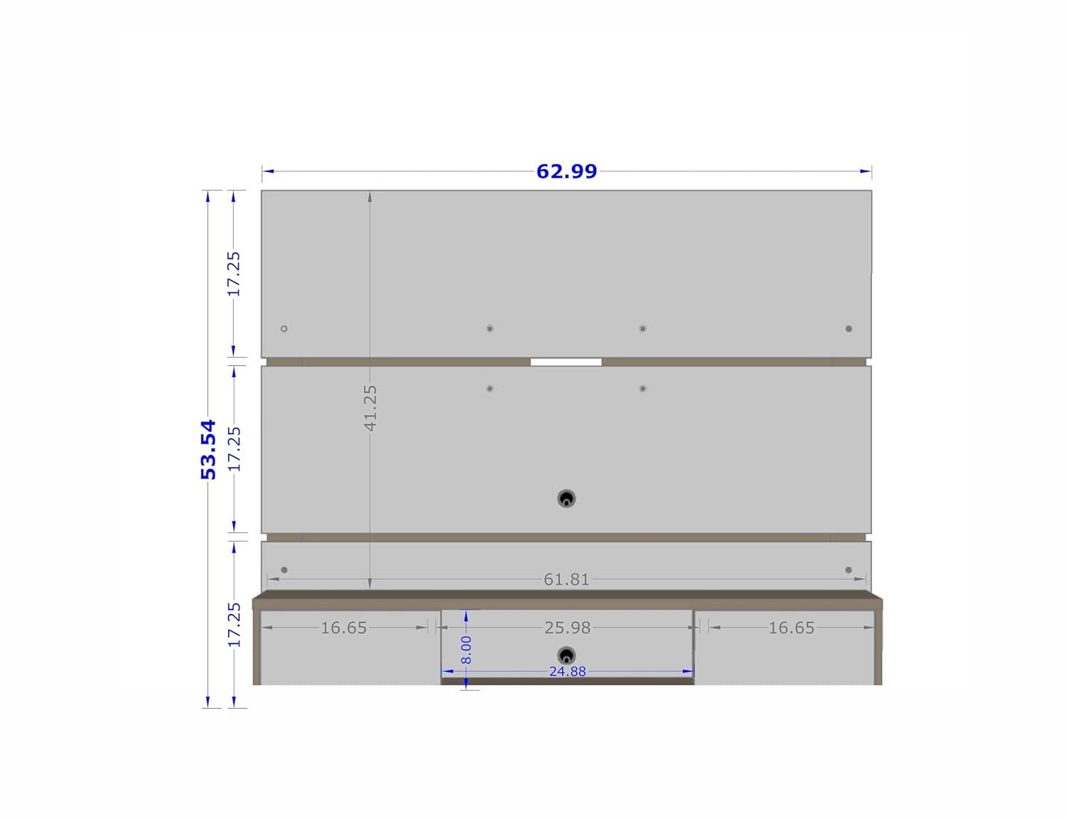 55" Vernon Floating Entertainment Center - Manhattan Comfort