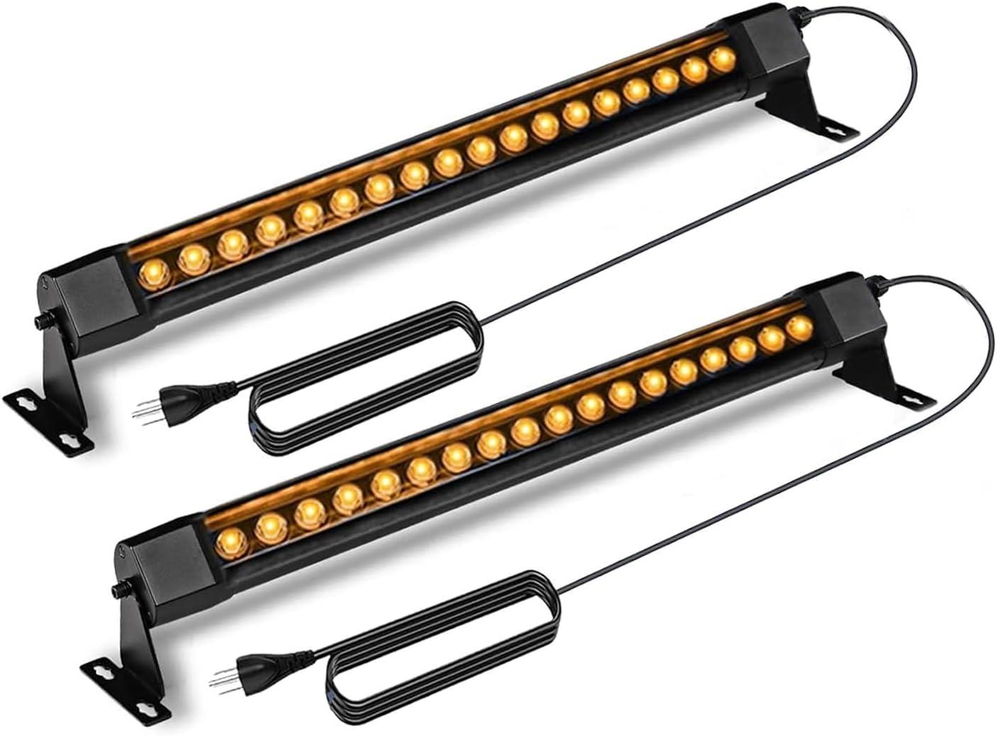36W LED Wall Washer Light, 2FT 2700K Warm White Outdoor Wall Washer Lights, 120V Waterproof IP67 LED Light Bar for Outdoor, Plug-in (2 Pack)