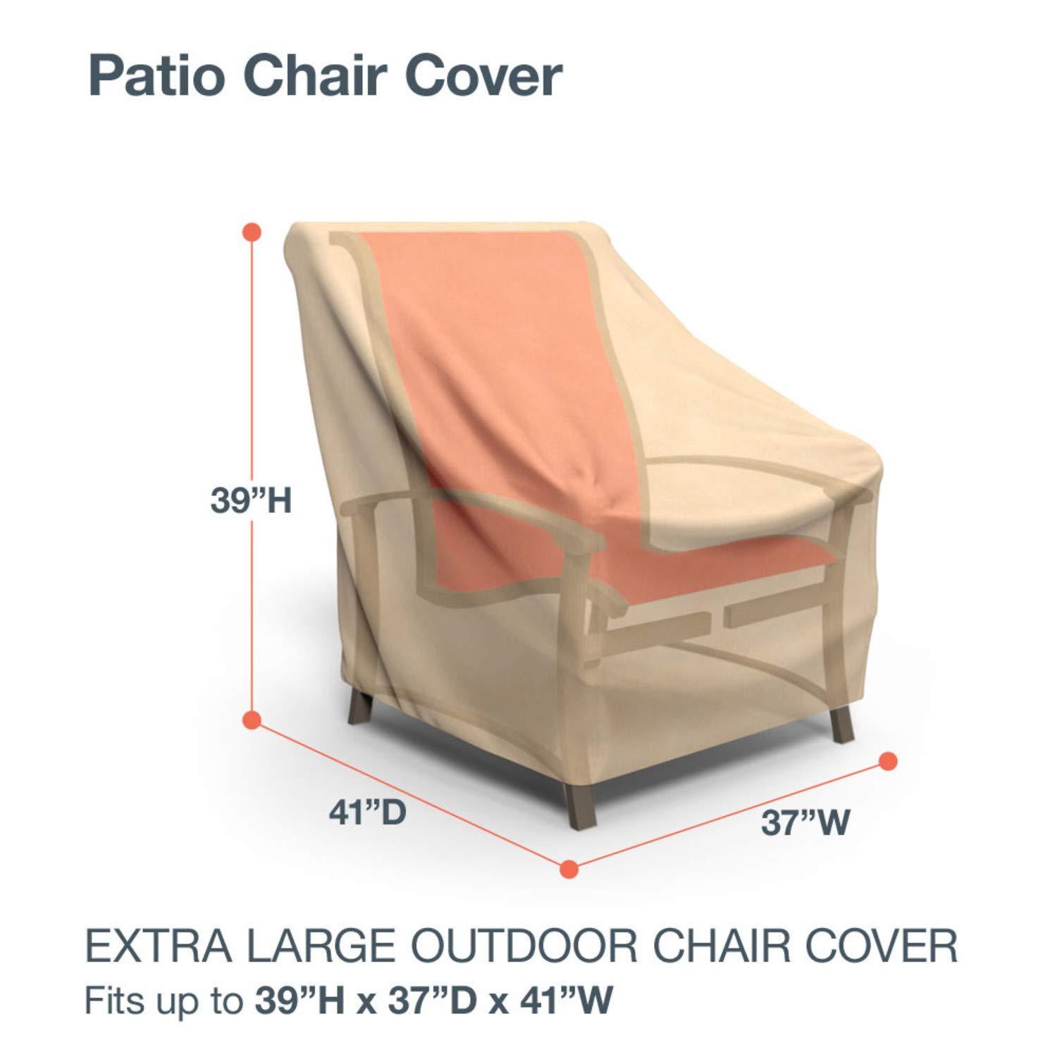 Budge XLarge Beige Patio Outdoor Chair Cover, All-Seasons (2 Pack)