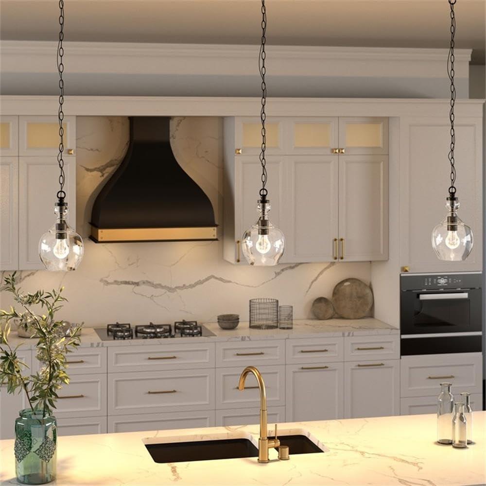 Evelyn&Zoe 7" Brushed Nickel Finish Metal/Glass Pendant