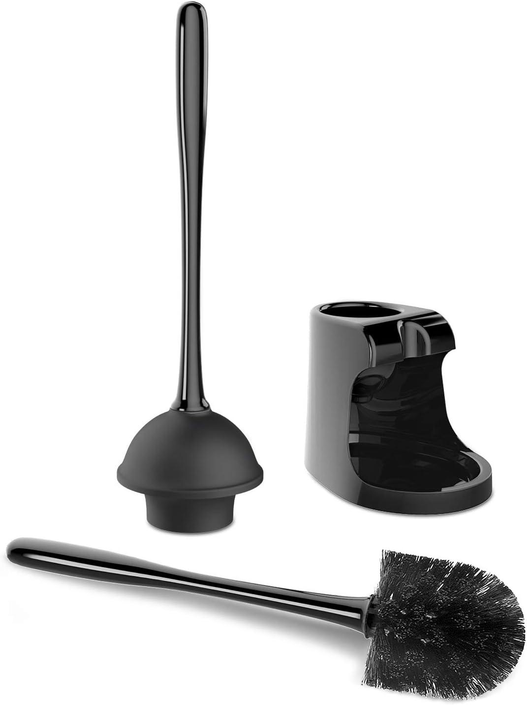 SRIAA Toilet Brush Plunger Set-Bathroom Cleaning Tools, Detachable & Extended Handles, Cleaning Brush and Bathroom Supplies.