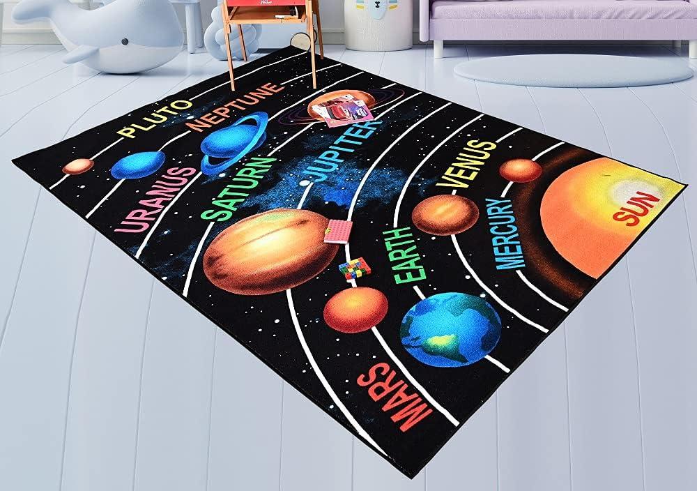 Furnishmyplace Furnish My Place  761 Solar System HD for Playroom, Bedroom Area Rug 3'3"x5'