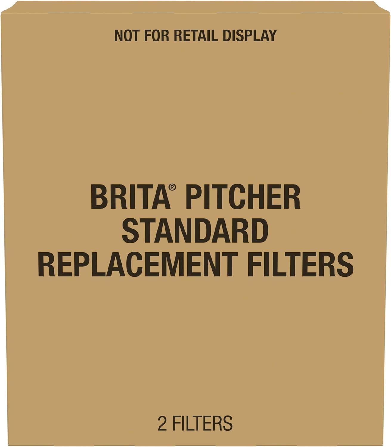 Brita Standard Water Filter, Standard Replacement Filters for Pitchers and Dispensers, BPA Free, 2 Count