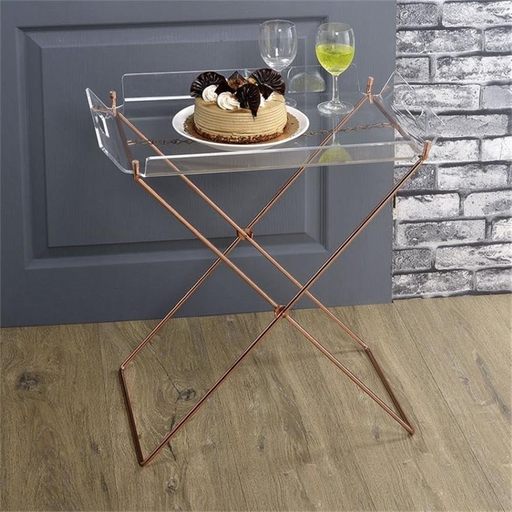 Acme Furniture Cercie Bar Serving Cart Clear Acrylic/Copper Finish
