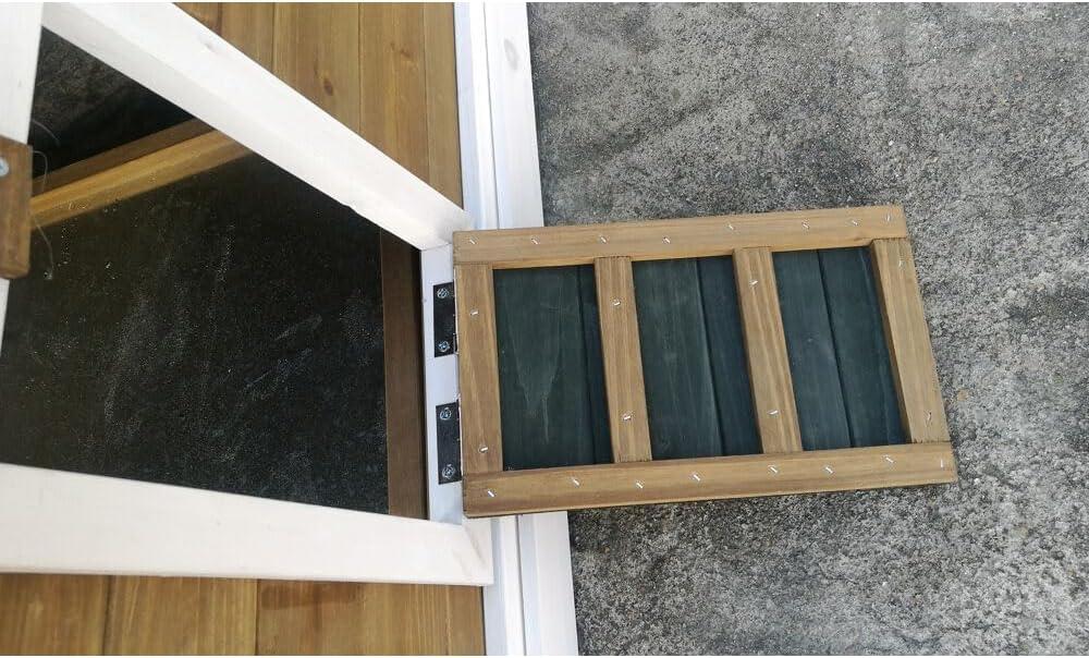 Hanover Outdoor Wooden Bird Cage with 3 Resting Bars, Ladder, Waterproof Roof and Removable Tray, 2.9 Ft. x 2.1 Ft. x 5.8 Ft.