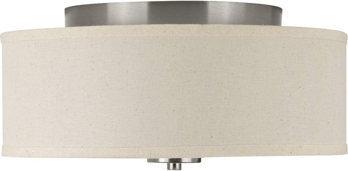 Brushed Nickel 13" LED Flush Mount with Glass Diffuser