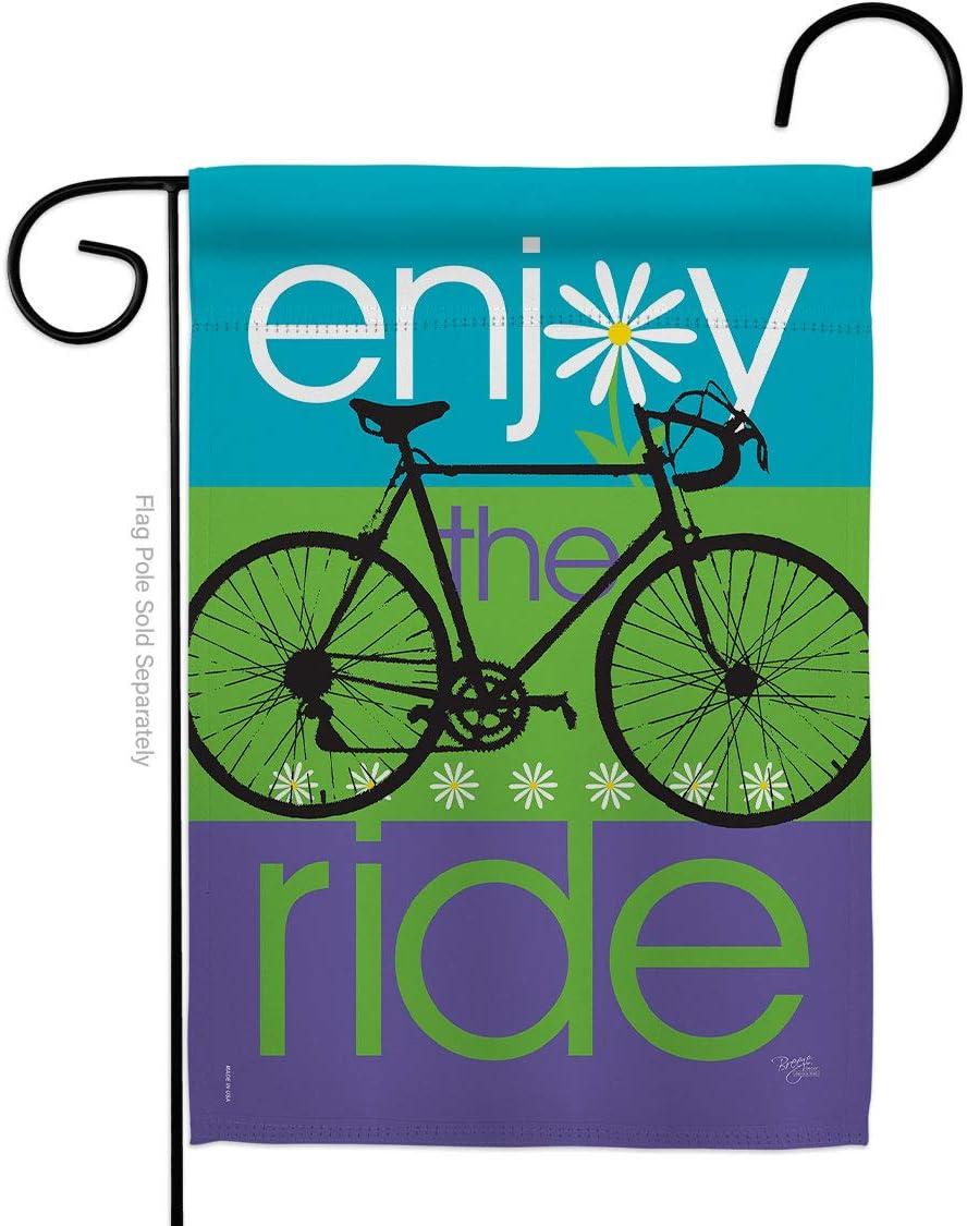 Breeze Decor 59040 Sports Bike Ride 2-Sided Impression Garden Flag - 13 x 18.5 in.
