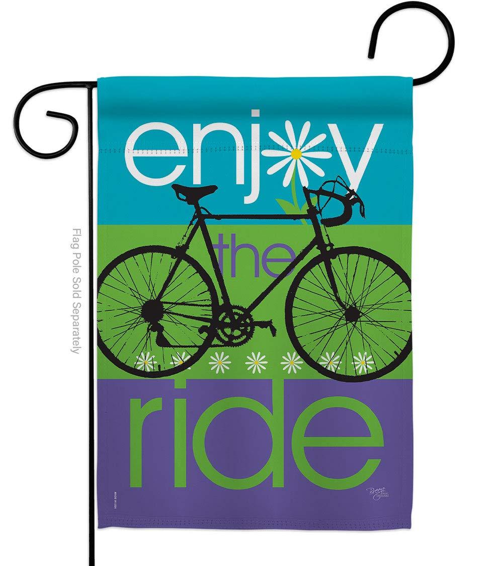 Breeze Decor 59040 Sports Bike Ride 2-Sided Impression Garden Flag - 13 x 18.5 in.