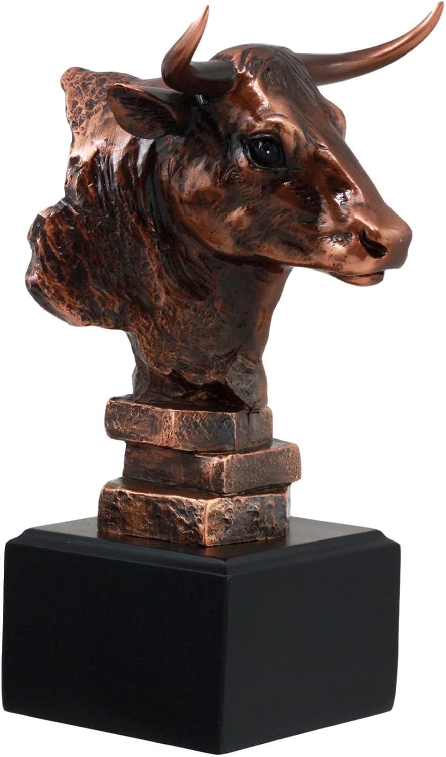 Stock Market Bull Bust - Wall Street Bronze Finish Statue Figurine