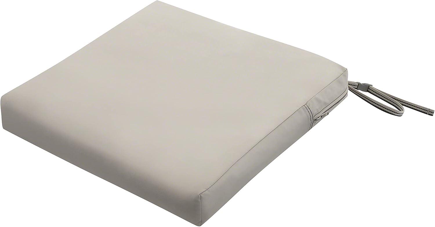 19" x 19" x 3" Ravenna Water-Resistant Patio Seat Cushion Mushroom - Classic Accessories