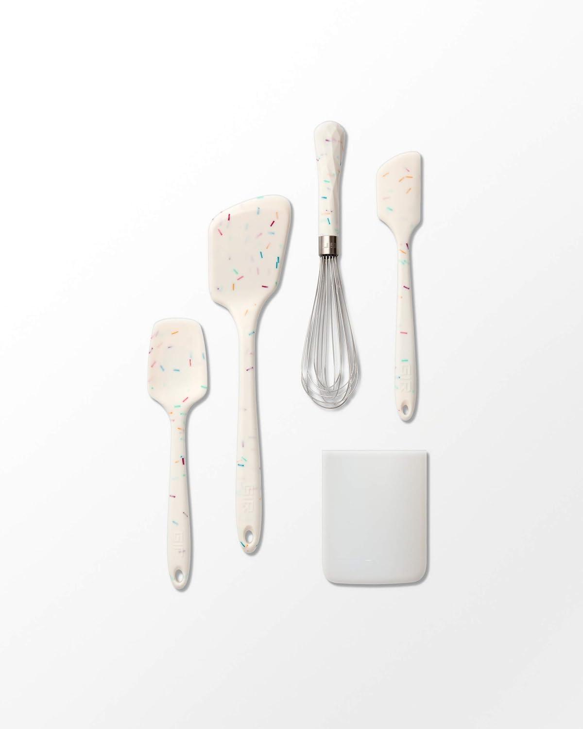 White Silicone Mini Kitchen Tool Set with Container