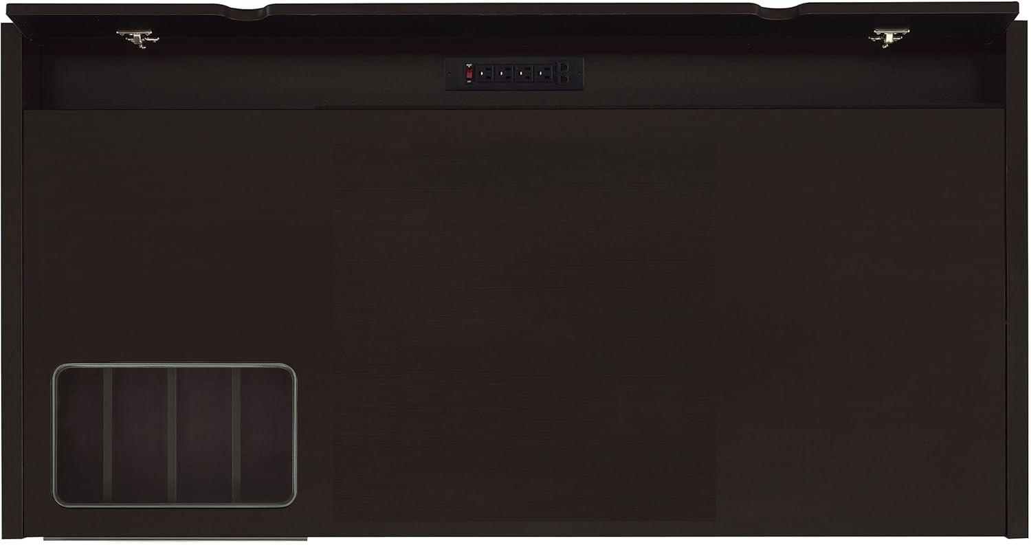Halston 3 Drawer Office Desk Cappuccino - Coaster