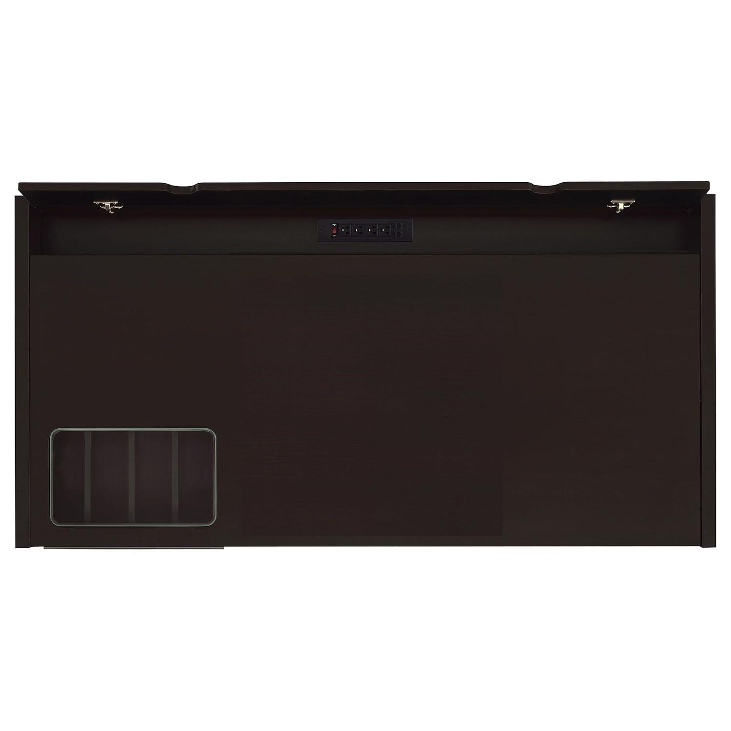 Halston 3 Drawer Office Desk Cappuccino - Coaster