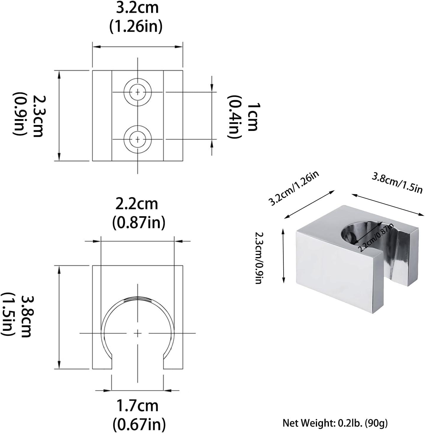 Chrome Brass Wall Mount Shower Head Bracket