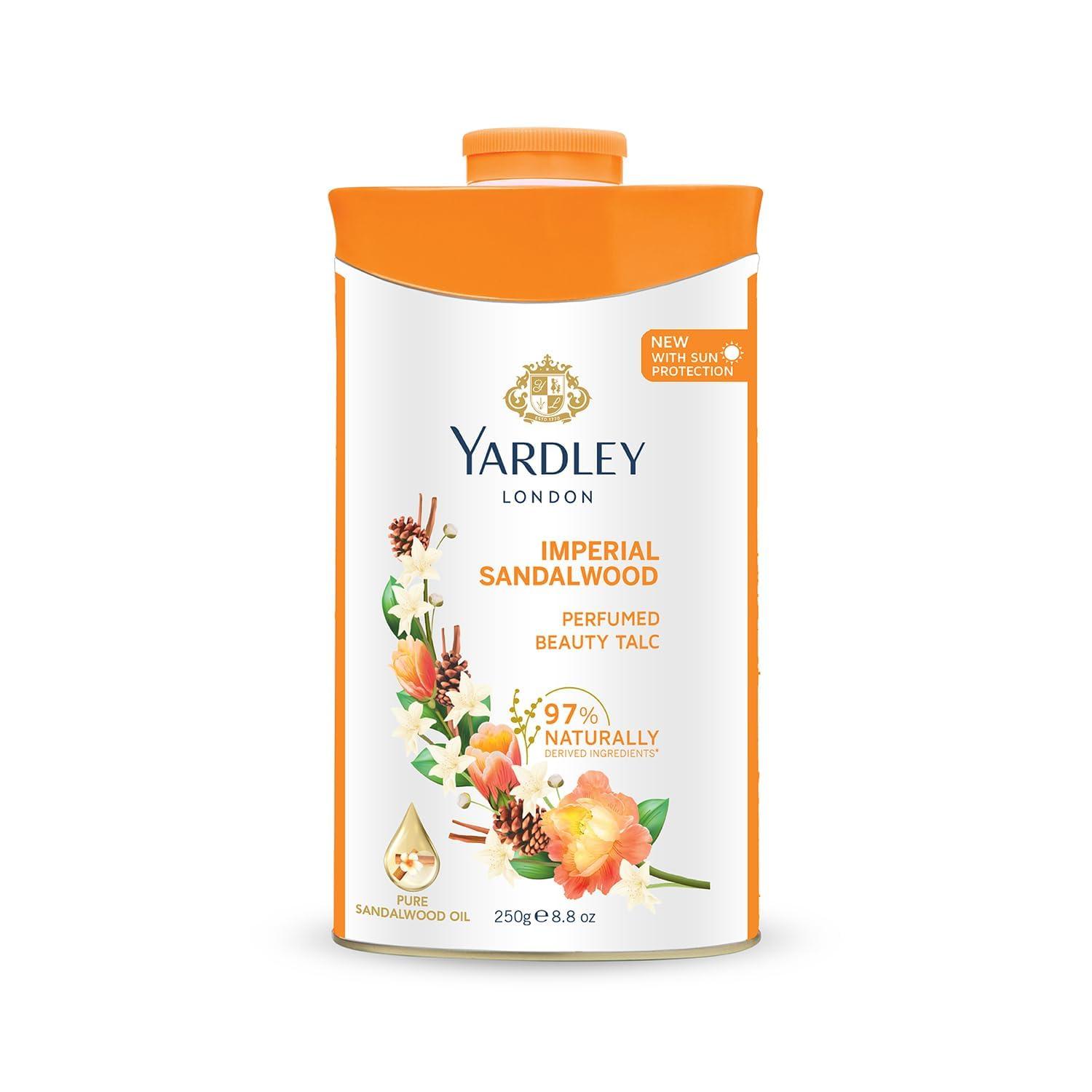 Yardley London Perfumed Talc Sandalwood Talcum Body Powder 8.8 Oz (250 G)